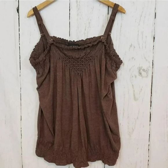 Lane‎ Byrant brown tank with removable straps - Picture 1 of 7